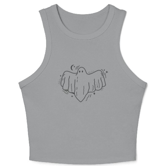 Cute Ghost Crop Tank Top