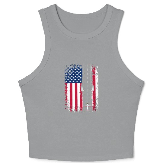 Patriotic Aviation Flight Us Flag Best Pilot Crop Tank Top
