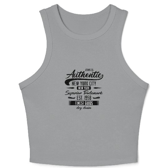 New York City Born In 1958 Vintage Birthday Crop Tank Top