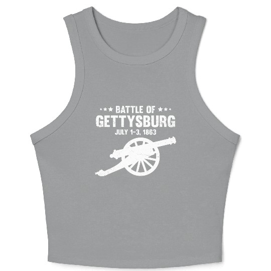 Battle Of Gettysburg Pennsylvania American Us Civi Crop Tank Top