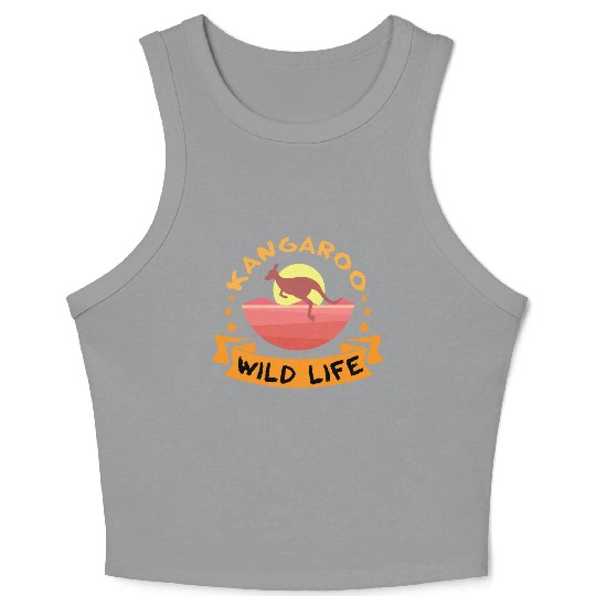 Kangaroo Wild Life Crop Tank Top