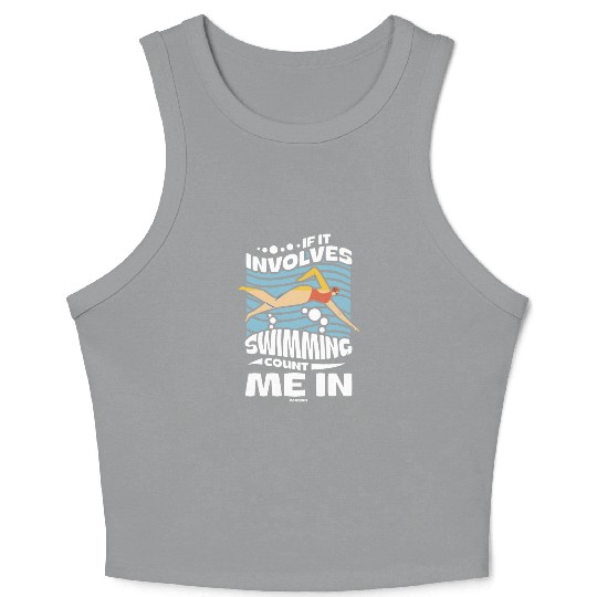 Swimming lifeguard swimming course outdoor pool gi Crop Tank Top