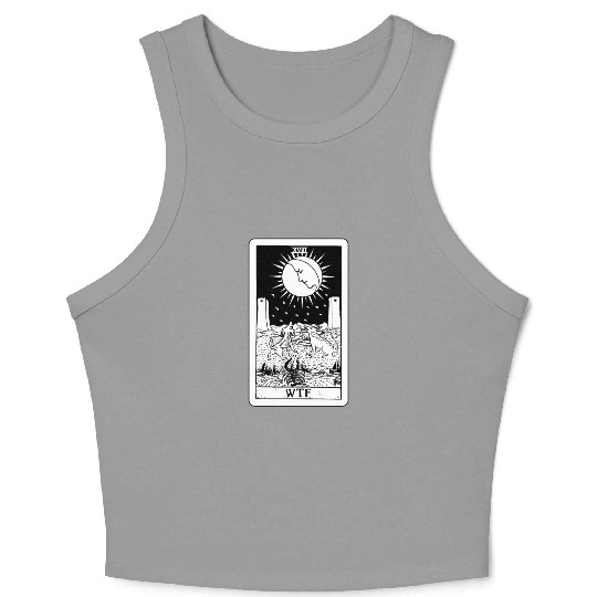 WTF - The Moon Tarot Card Crop Tank Top