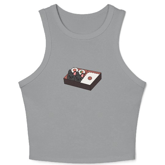 Sushi Bento Box French Bulldog Crop Tank Top