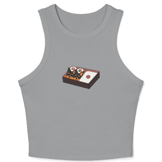 Sushi Bento Box Doberman Crop Tank Top