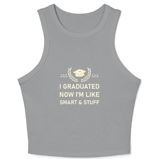Funny College High School Graduation Gift Senior Crop Tank Top