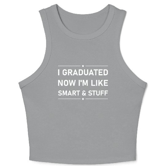 Funny College High School Graduation Gift Senior Crop Tank Top