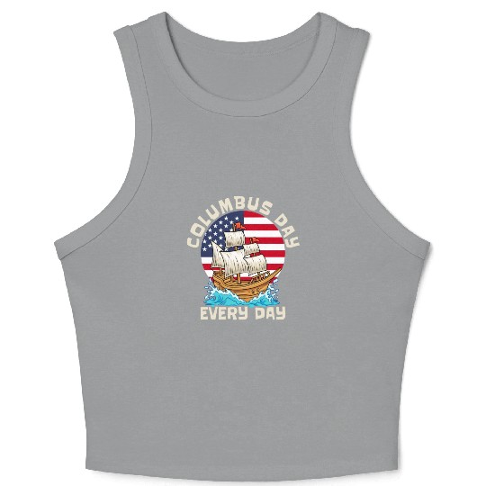 Columbus Day 1492 Crop Tank Top