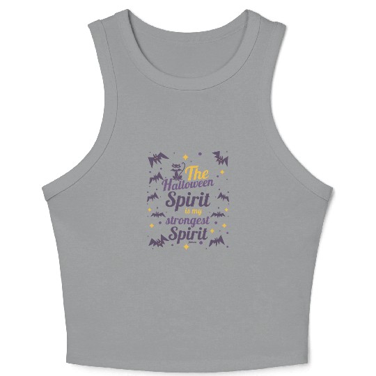 Halloween bat gift Crop Tank Top