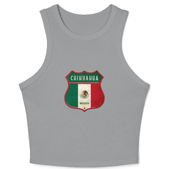 Chihuahua Mexico coat of arms design Crop Tank Top
