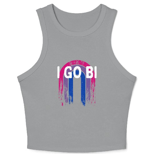 I Go Bi Bisexual LGBTQ Bi Pride LGBT Sayings Crop Tank Top