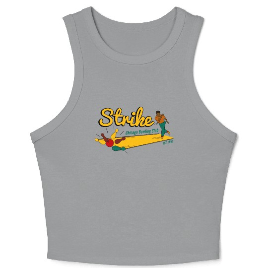 Retro Bowling Crop Tank Top Strike