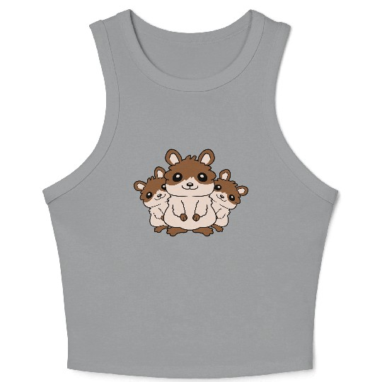 Crew hamster family kids Crop Tank Top