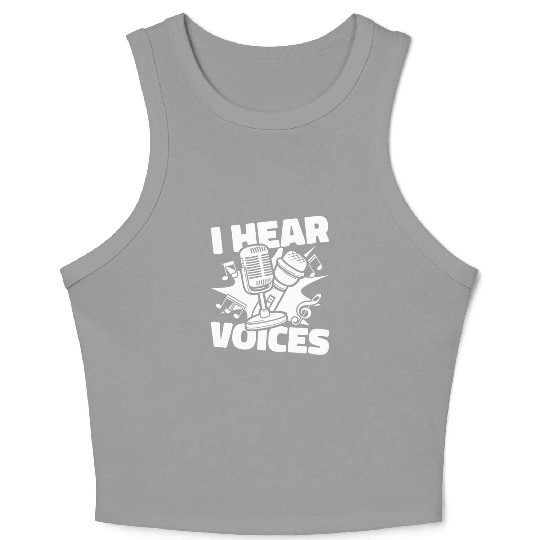 Music Teacher Microphone Crop Tank Top