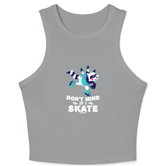 Raccoon ice fast running winter sports Crop Tank Top