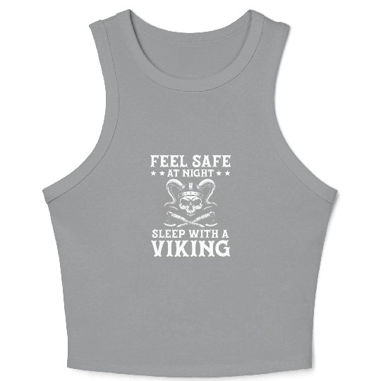 Feel Safe At Night Sleep With A Viking Valhalla Crop Tank Top