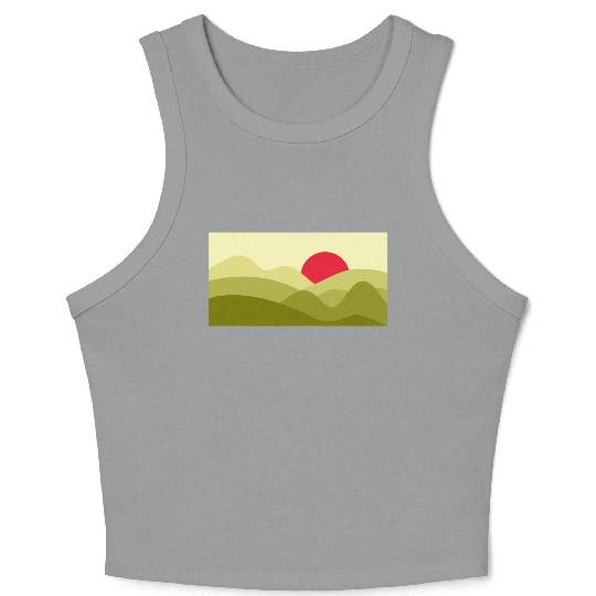 Minimalist Sun Lime Green Crop Tank Top