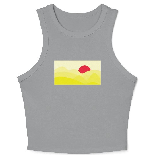 Minimalist Sun Yellow Crop Tank Top