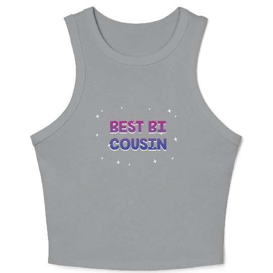 Best Bi Cousin Bisexual LGBTQ Bi Pride LGBT Family Crop Tank Top