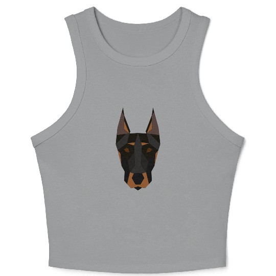 Doberman geometrical Crop Tank Top