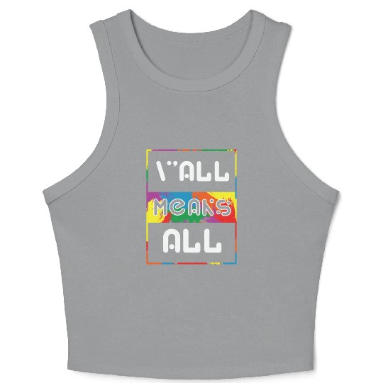 LBGT Flag Gay Pride Human Vintage Rainbow Crop Tank Top