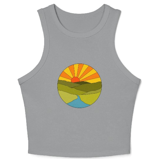Sunrise geometrical Crop Tank Top