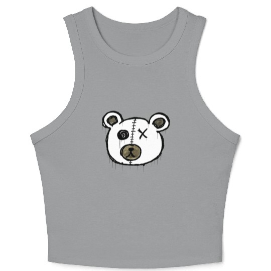 Horror Teddy Crop Tank Top