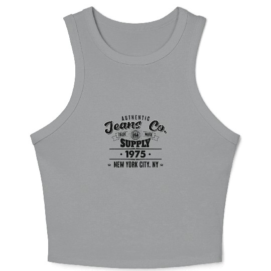 New York City Born In 1975 Vintage Birthday Crop Tank Top