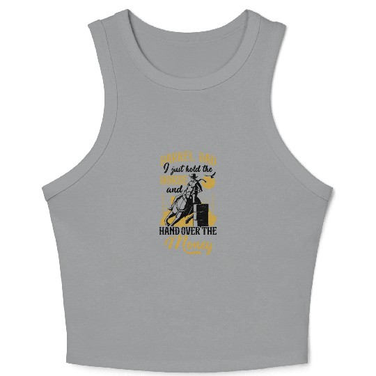 Barrel Racing Rodeo Equestrian Horse Barrel Racer Crop Tank Top