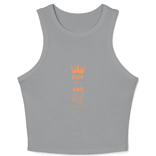 KEEP CALM AND BE YOUR SELF Crop Tank Top