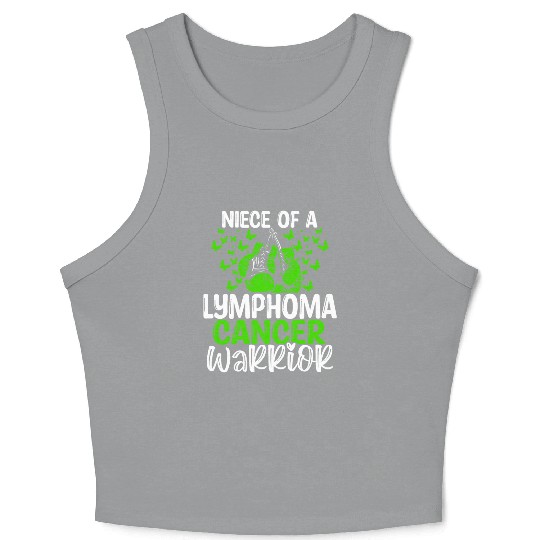 Lymphoma Cancer Awareness Niece Aunt Uncle Crop Tank Top