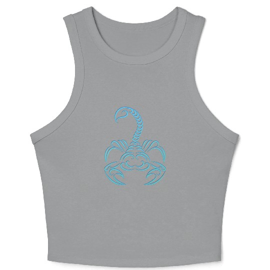 Scorpio Zodiac Water Sign Scorpion Logo Crop Tank Top