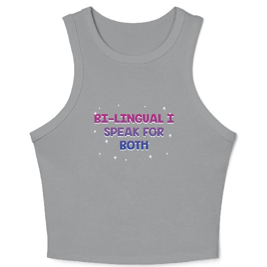 Bilingual I Speak for Both Bisexual Pride Month Crop Tank Top