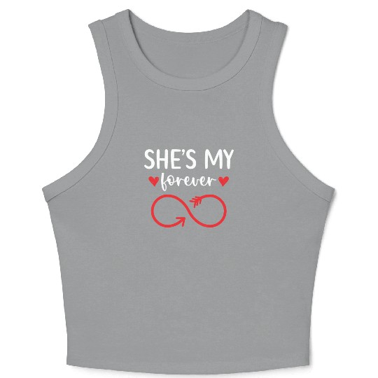 She's My Forever Wedding Anniversary Marriage Crop Tank Top