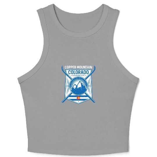 Copper Mountain Colorado Ski Mountains Crop Tank Top