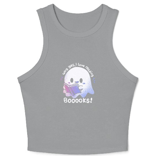 I Love Reading Booooks Crop Tank Top