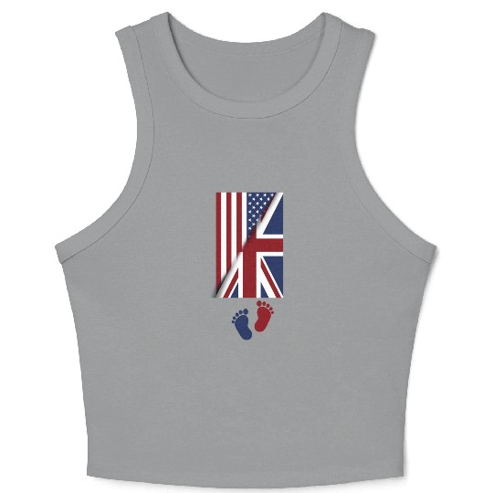 American Union Jack Flag Baby american union jack Crop Tank Top