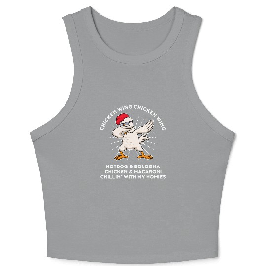 Chicken Wing Chicken Wing Song Lyric Hot Dog Crop Tank Top