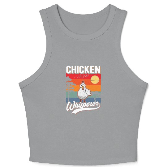 Chicken Whisperer Farmer Crop Tank Top