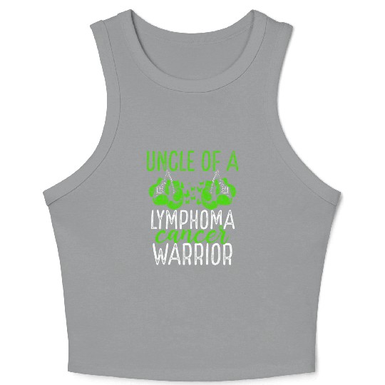 Uncle Lymphoma Cancer Awareness Niece Nephew Crop Tank Top