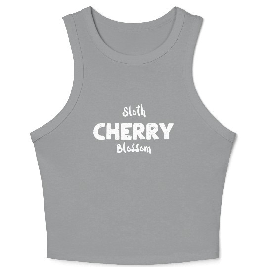 Sloth Cherry Blossom - Sloth Crop Tank Top