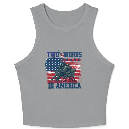 U S Army Veteran Flag 2 Crop Tank Top