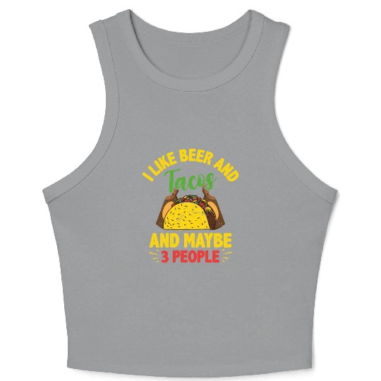 I Like Beer And Tacos Cinco De Mayo Festival Crop Tank Top