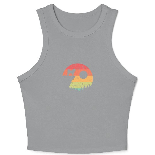 Alaskan Malamute at Sunrise in the Forest Crop Tank Top