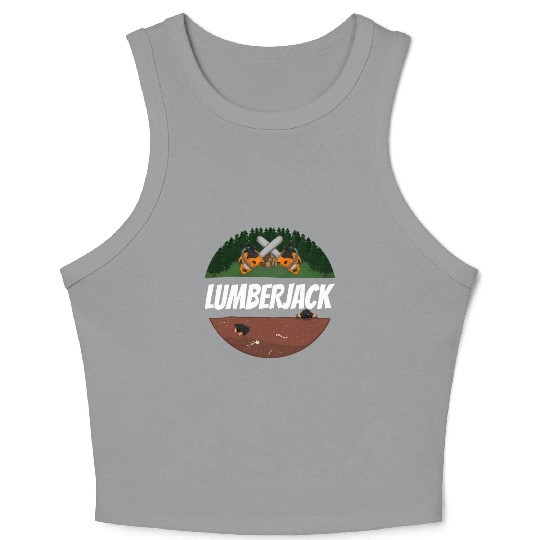 Lumberjack Chainsaw Crop Tank Top