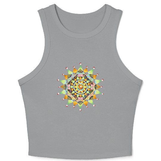 Patchwork Filigree Mandala Crop Tank Top
