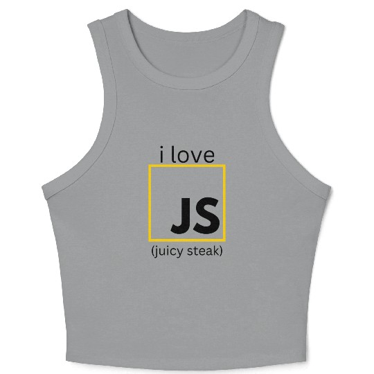 JavaScript web developer funny programming Crop Tank Top