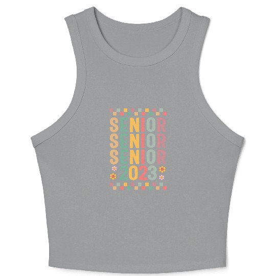 Graduation Crop Tank Top, Senior Class Of 2023 Floral