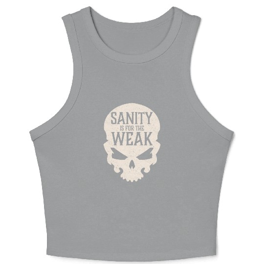 Demon Skull Sanity is for the Weak Crop Tank Top