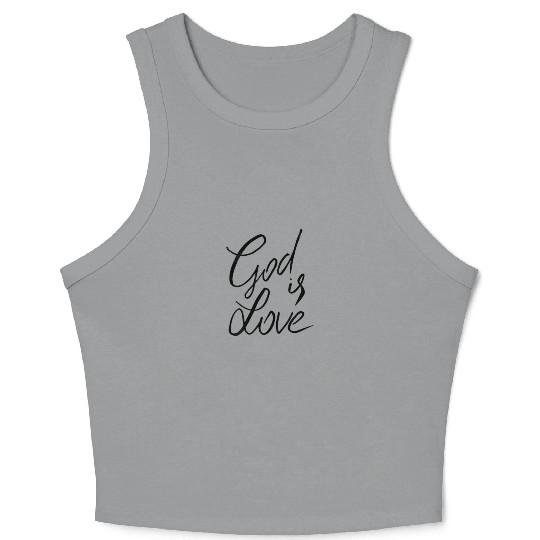God is love art Crop Tank Top